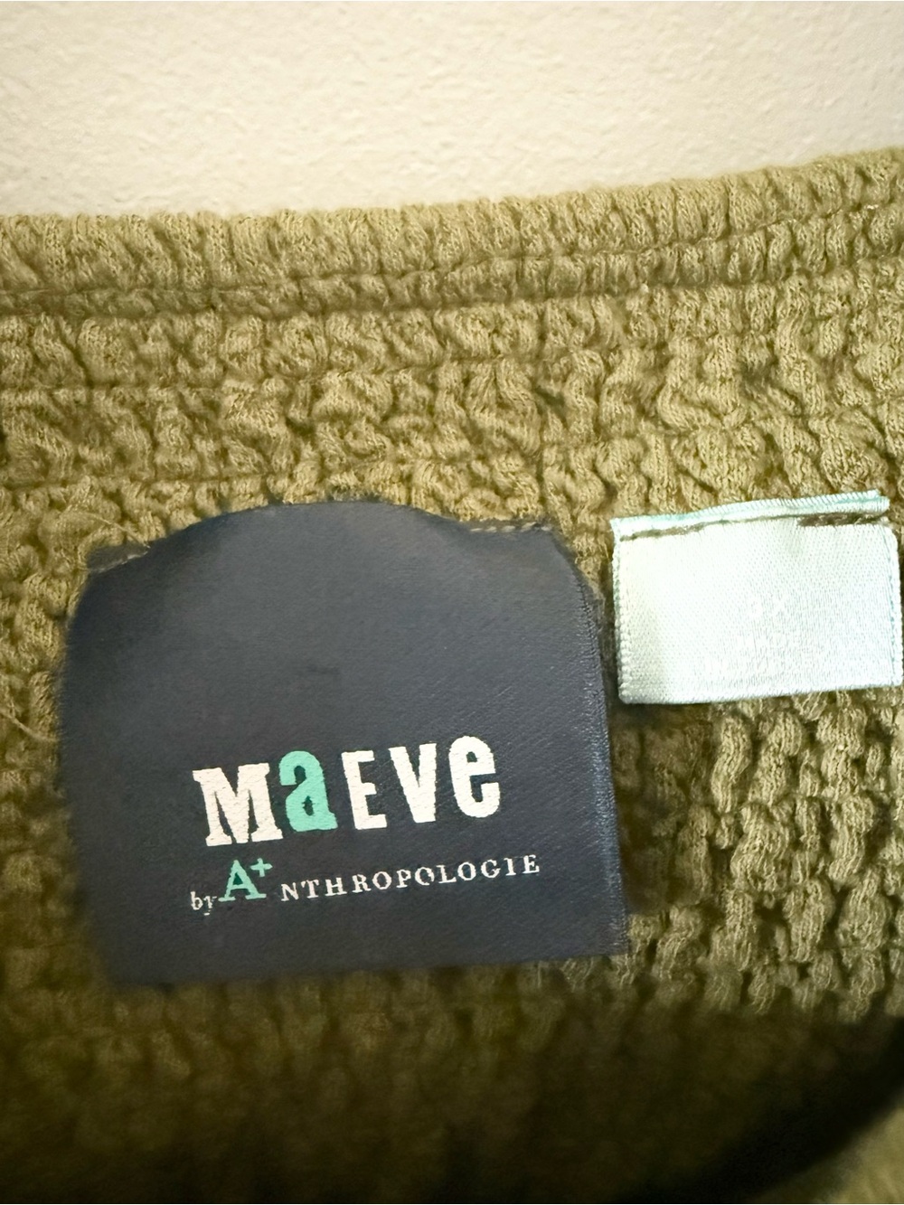Maeve Anthropologie Olive Green Puff-Sleeve Button Mini Dress Size 3X - Picture 6 of 8
